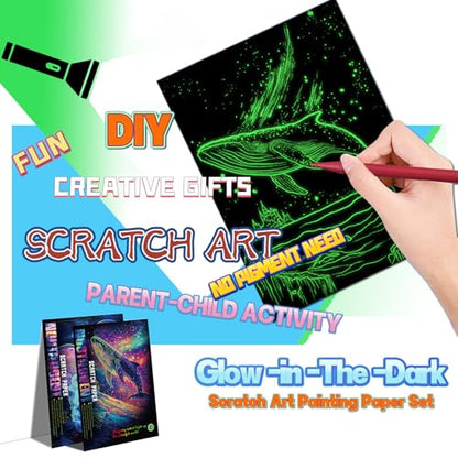 Glow in The Dark Scratch Art for Adults