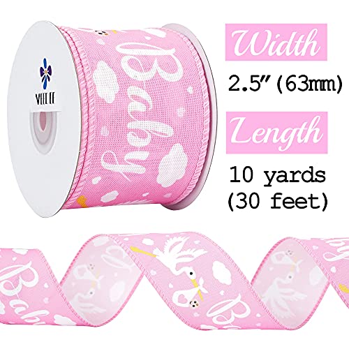 Pink Baby Ribbon for Baby Shower (30 Foot)