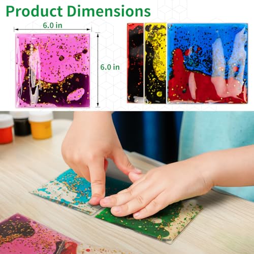 8 Pack 6"x 6" Liquid Tiles for Kids (8 Count)