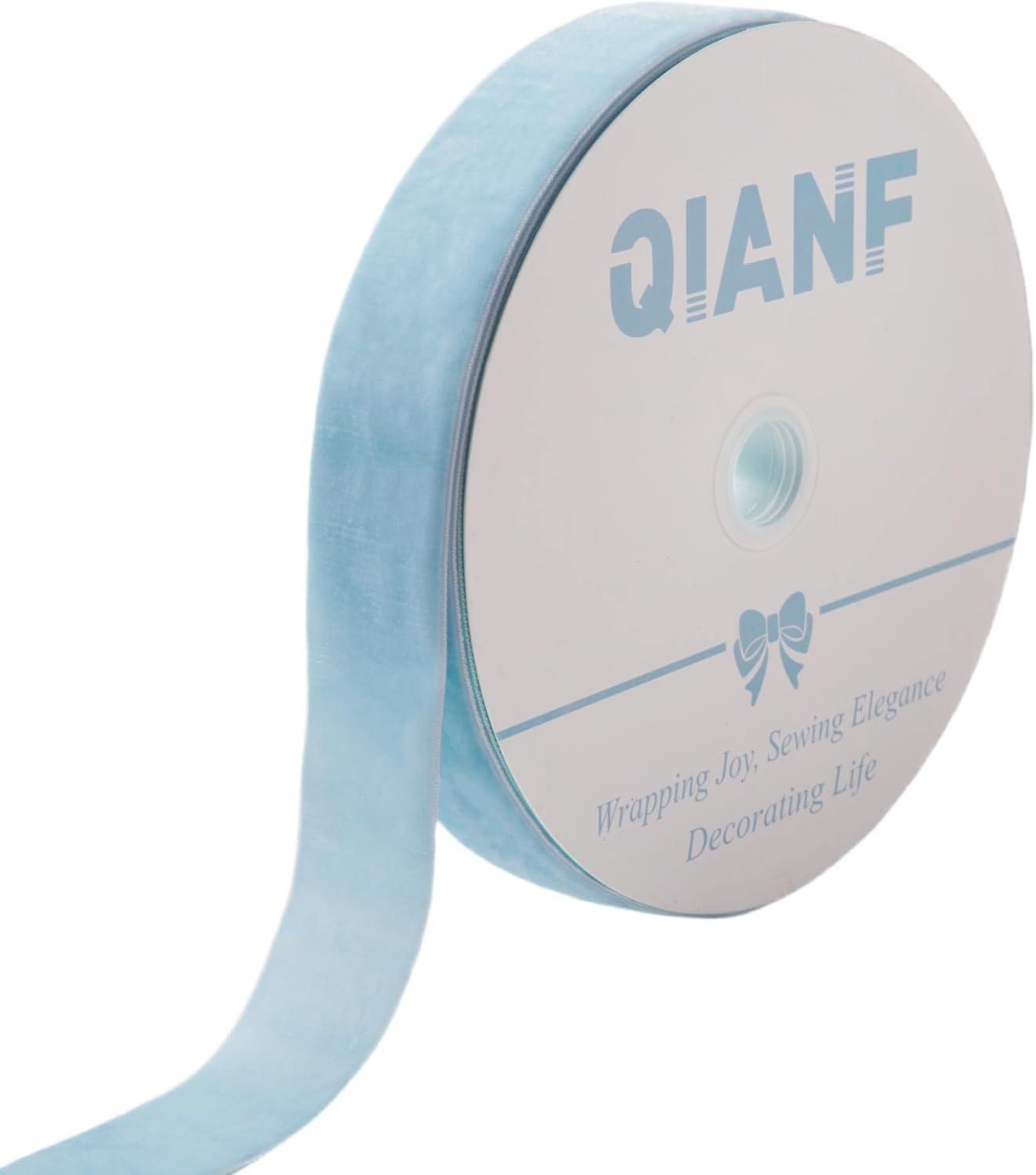Vintage Sky Blue Velvet Ribbon Christmas Ribbon for Gift Wrapping Crafts Christmas Tree Ornaments Garland Decorations, 1-1/2 Inch X 25Yd - Crafty Corner