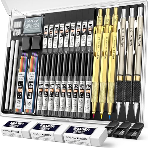 35PCS Gold Art Mechanical Pencils Set (35 Count)