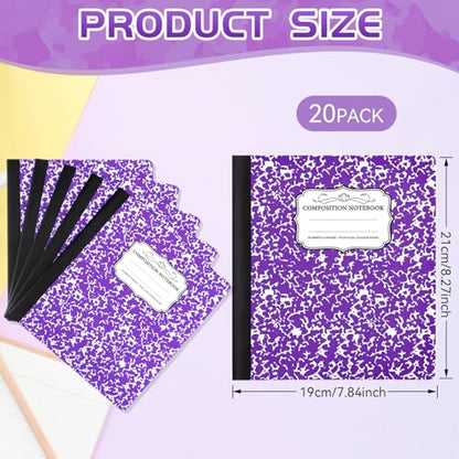 20 Pack Composition Notebooks Bulk