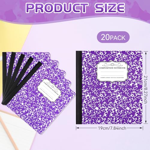 20 Pack Composition Notebooks Bulk