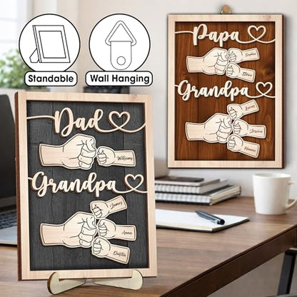 Personalized First Dad Now Grandpa Gift from Grandkids