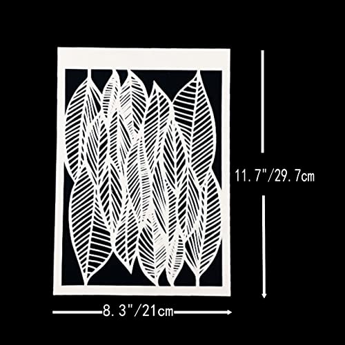 6 Pcs A4 Reusable Geometric Texture Stencils for Painting