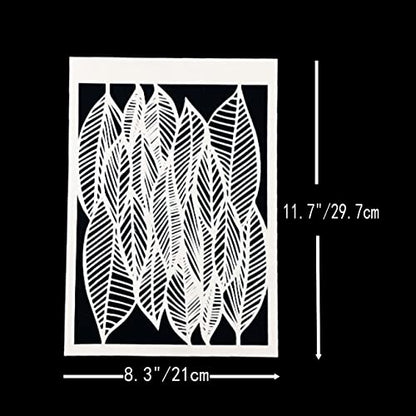 6 Pcs A4 Reusable Geometric Texture Stencils for Painting