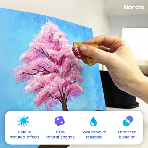 Artist Natural Sea Sponges for Painting 8 Pack (8 Count)