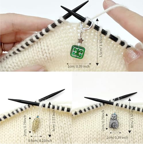 Handmade Stitch Markers for Knitting and Crochet (4 Count)