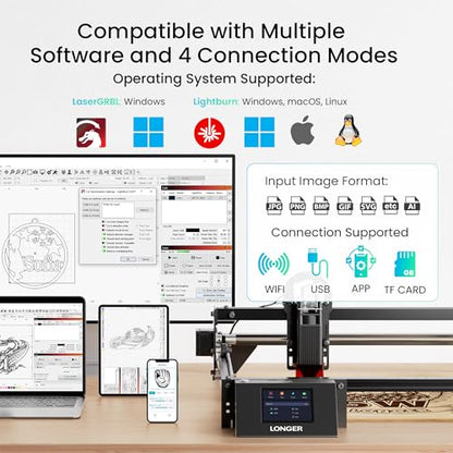 Laser Engraver Ray5 5W Higher Accuracy DIY Laser Engraving Machine with 3.5" Touch Screen
