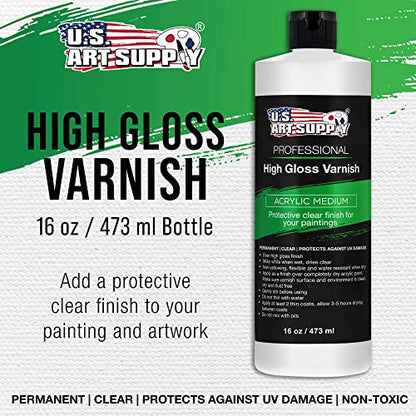 16oz Acrylic Sealer High Gloss Varnish for Acrylic Painting