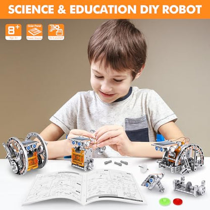 STEM 13-in-1 Education Solar Power Robots Toys for Boys Age 8+ (13 Count)