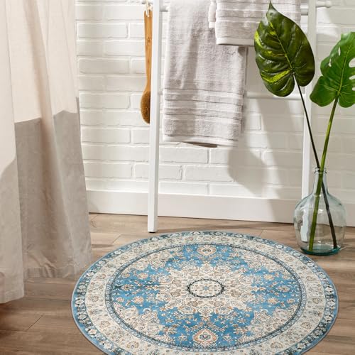 Felice Oriental Floral Medallion Round Rug