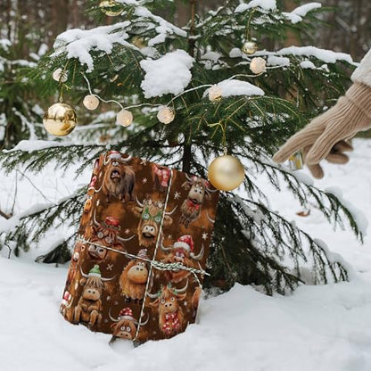 Highland Cow Christmas Wrapping Paper Sheet (30 Sq Ft)