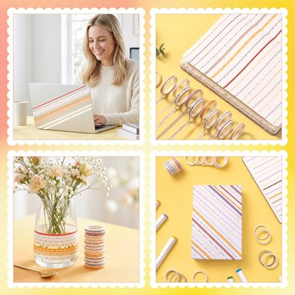 30 Rolls Pastel Floral Washi Tape Set (30 Count)