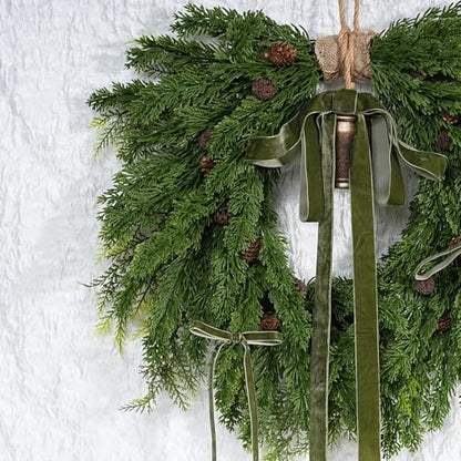 Moss Green Velvet Ribbon