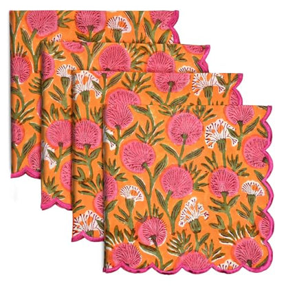 Hand Block Print Cloth Napkins (4 Count)