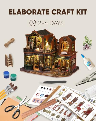 DIY Miniature House Kit Book Nook Kit for Adults to Build Mini Magic House