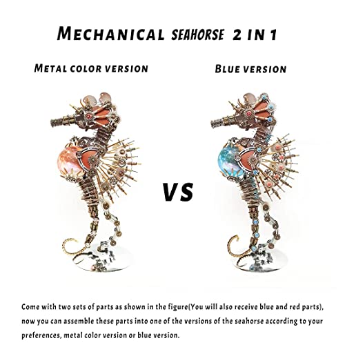 Meatalkitor 3D Puzzle Steampunk Seahorse Lamp