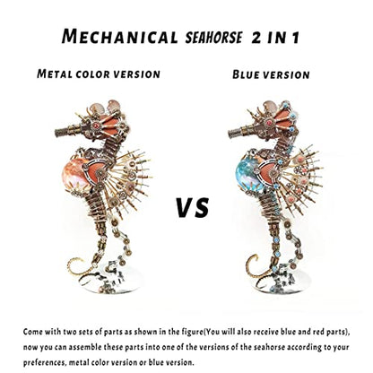Meatalkitor 3D Puzzle Steampunk Seahorse Lamp