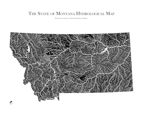 Hydrological River Map of Montana