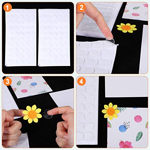 1000 Pcs Double Sided Adhesive Dots Clear Glue Point Tape Stickers Balloon Glue Round Mini No Traces Adhesive Sticker Dot Sticker for Classroom Decor Craft DIY Office (1000 Count)