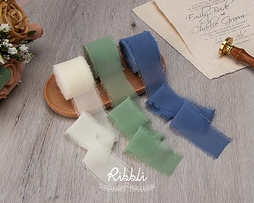 Chiffon 1.5 Inch x 30 Yard Handmade Silk Ribbon (90 Foot)