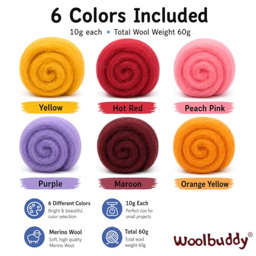 Wool Roving Kit for Needle Felting