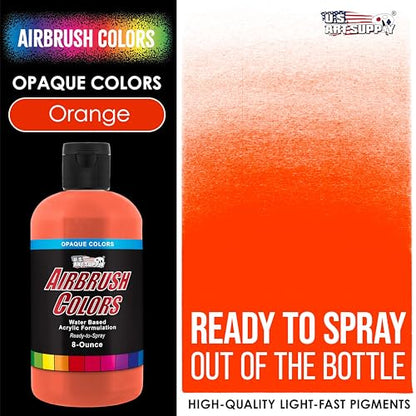 Opaque Orange Acrylic Airbrush Paint (8 Ounce)