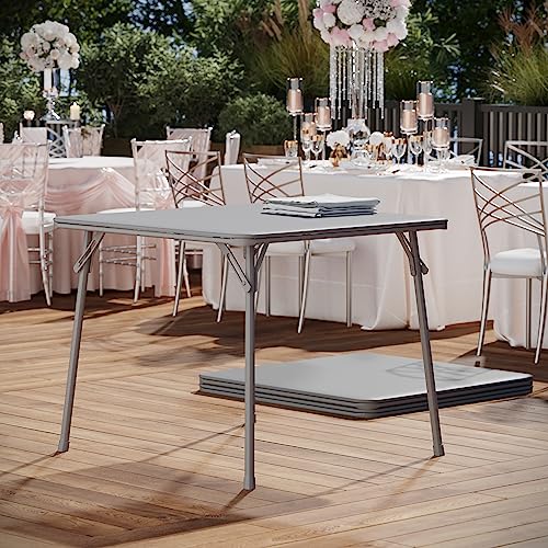 Gray 33.5" Square Folding Table