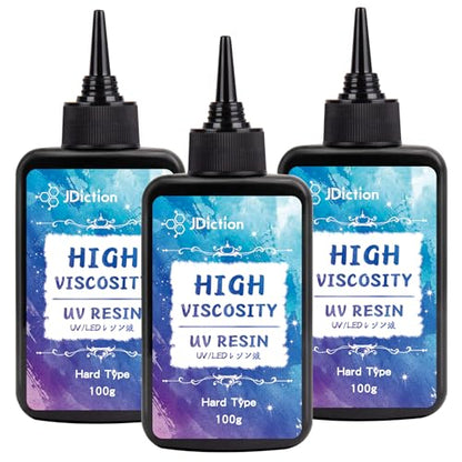UV Resin Upgrade 300g High Viscosity Hard UV Resin with Crystal Clear Resins Kit for Doming (10.58 Ounce)