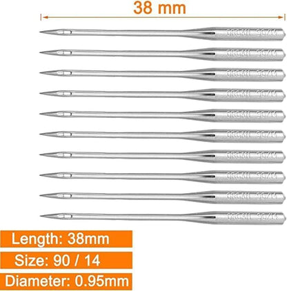 50 Pcs Embroidery Sewing Needles for Brother Machine Needles Size 90 (50 Count)