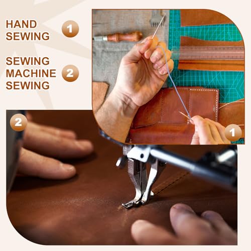 284 Yard Flat Waxed Thread 150D 1mm Leather Sewing Cord for Repairing Shoes Bags Wallets Jewelry Making DIY Leather Craft