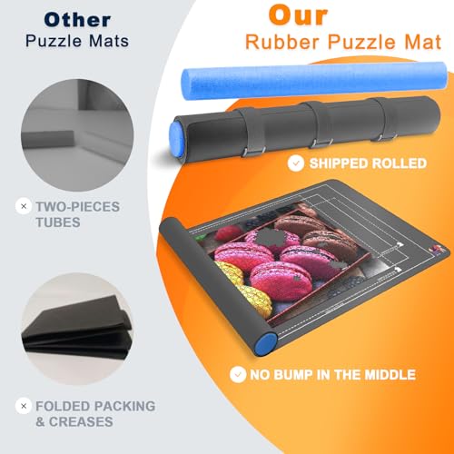 Jigsaw Puzzle Mat Roll Up Set 1500 Rubber Base Board (1500 Count)