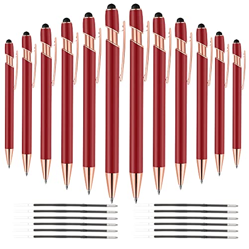12 PCS 2 in 1 Stylus Ballpoint Pen with Stylus Tip (12 Count)
