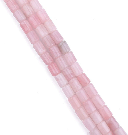 Natural Rose Quartz Crystal Cylinder Stone Loose Semi Gemstone Beads for Jewelry Making 10mmx14mm 38cm