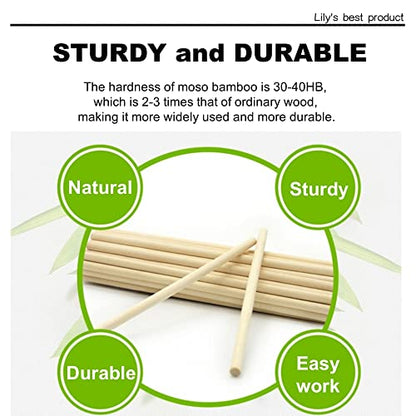 25PCS Bamboo Dowel Rods (25 Count)