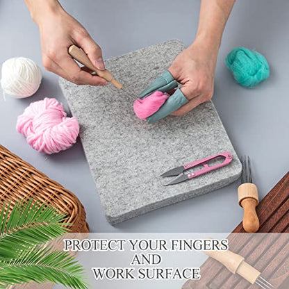 4 Pcs Needle Felting Pad Needled Felting Mat Wool Supplies Thick Firm Base Woolen Block for Beginners Crochet Knitting Projects Kit Tool
