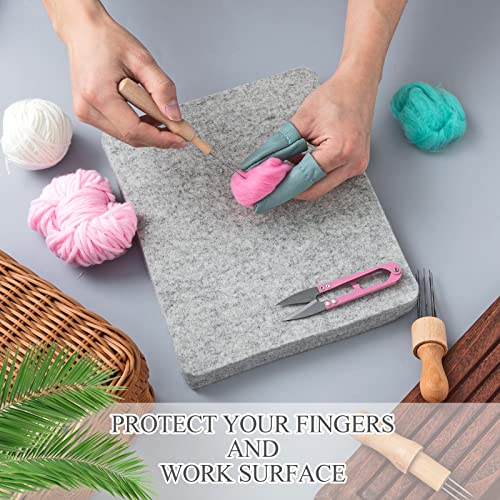 8 Pcs Needle Felting Pad Needled Felting Mat Wool Supplies Thick Firm Base Woolen Block for Beginners Crochet Knitting Projects Kit Tool