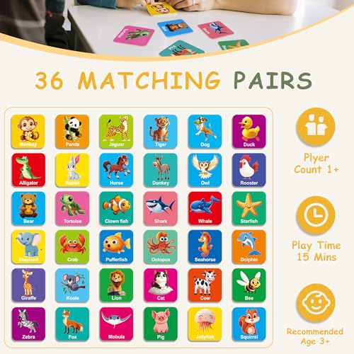72 PCS Memory Match Game