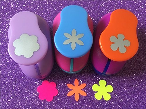 Fascola 3PCS Different Beautiful Flowers Shape 1 inch Craft Punch Set Scrapbook DIY Paper Cutter EVA Foam Hole Punches 1 - Crafty Corner