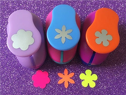 Fascola 3PCS Different Beautiful Flowers Shape 1 inch Craft Punch Set Scrapbook DIY Paper Cutter EVA Foam Hole Punches 1 - Crafty Corner