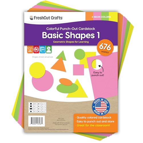 Circle Square Oval Triangle Cutouts (676 Count)
