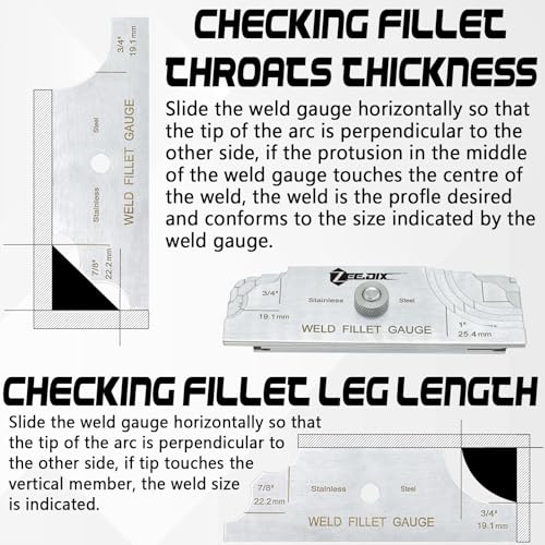 Metal Fillet Weld Gauge Set (7 Count)