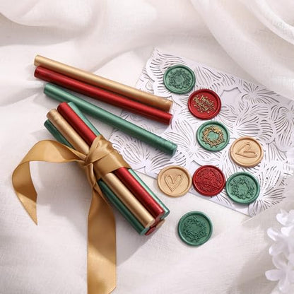 15Pcs Christmas Sealing Wax Sticks for Wax Seal Stamp (15 Count)