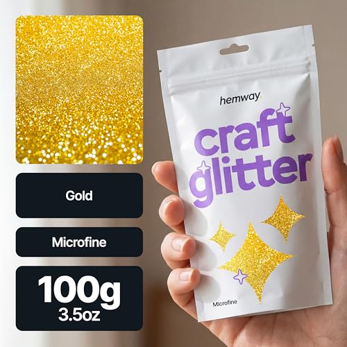 Craft Glitter Gold 100g Microfine Glitter (3.5 Ounce)