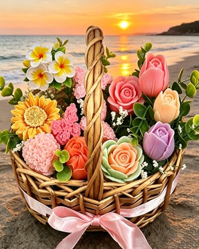 9 PCS Flower Candle Silicone Mold (9 Count)