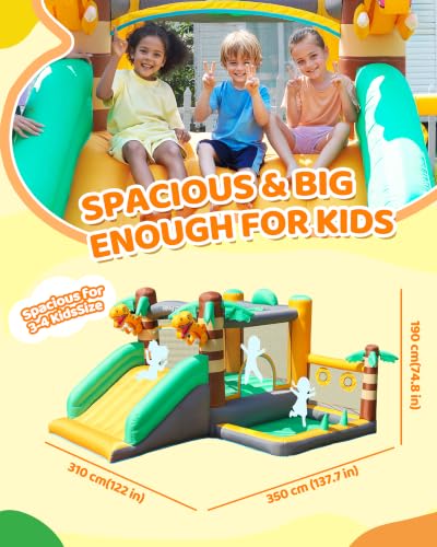 Dinosaur Inflatable Bounce House with Slide