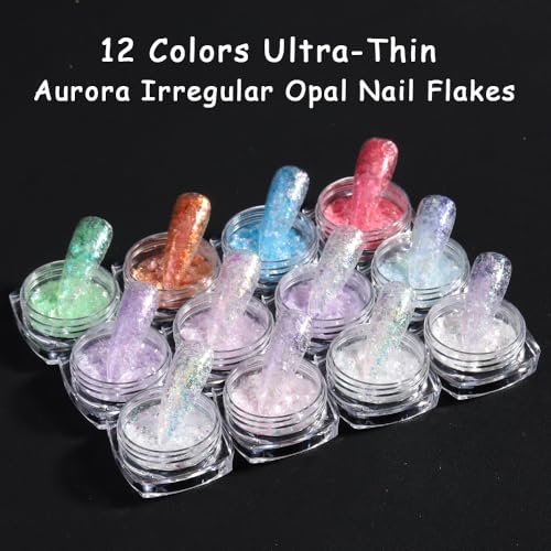 Holographic Nail Art Glitter Iridescent Flakes