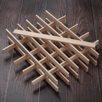 Wood Strips Trim Slats for Crafts (15 Count)