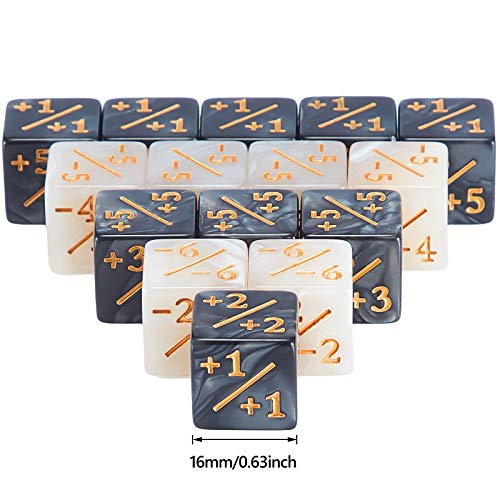 24 Pcs Pieces D6 Dice Counters with 2 Bag
